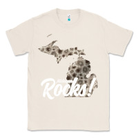 Natural great lakes shaped men women petoskey stone michigan rocks pullover ho Classic Tee - linhVisuals