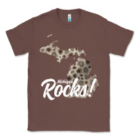 Chestnut great lakes shaped men women petoskey stone michigan rocks pullover ho Classic Tee - linhVisuals