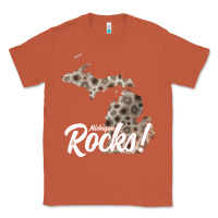 Copper great lakes shaped men women petoskey stone michigan rocks pullover ho Classic Tee - linhVisuals