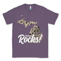 Lavender great lakes shaped men women petoskey stone michigan rocks pullover ho Classic Tee - linhVisuals
