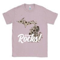 Lilac great lakes shaped men women petoskey stone michigan rocks pullover ho Classic Tee - linhVisuals