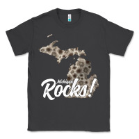 Smoke great lakes shaped men women petoskey stone michigan rocks pullover ho Classic Tee - linhVisuals