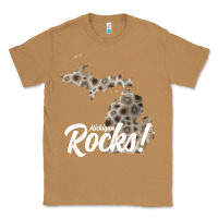 Toasted Coconut great lakes shaped men women petoskey stone michigan rocks pullover ho Classic Tee - linhVisuals