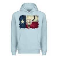 Blue Mist distressed tesas flag Premium Hoodie - BarkalooDesign