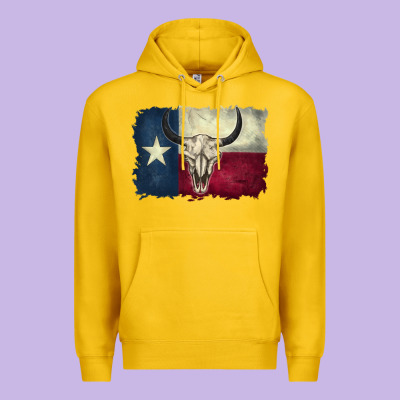 Distressed Tesas Flag Premium Hoodie Designed By Barkaloodesign