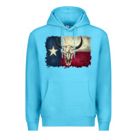 Ocean Blue distressed tesas flag Premium Hoodie - BarkalooDesign