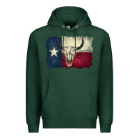 Sports Green distressed tesas flag Premium Hoodie - BarkalooDesign