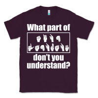 Plum funny sign language gift men women hand symbol interpreter t shirt Classic Tee - linhVisuals