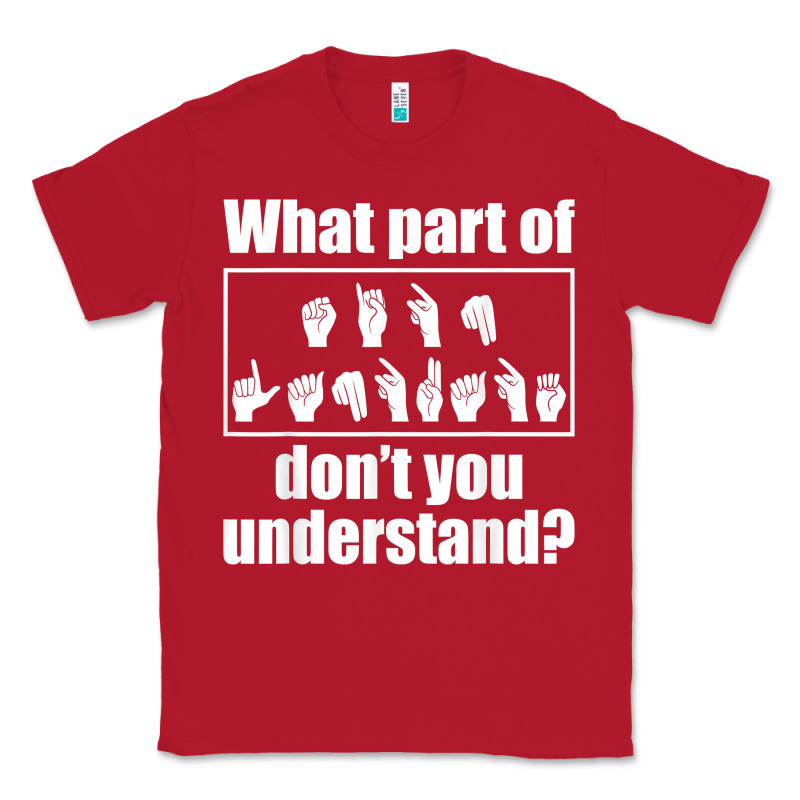 Funny Sign Language Gift Men Women Hand Symbol Interpreter T Shirt Classic Tee by linhVisuals | Teevron