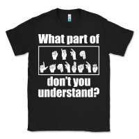 Black funny sign language gift men women hand symbol interpreter t shirt Classic Tee - linhVisuals
