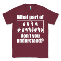 Burgundy funny sign language gift men women hand symbol interpreter t shirt Classic Tee - linhVisuals
