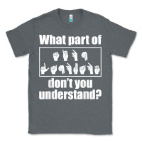 Charcoal Heather funny sign language gift men women hand symbol interpreter t shirt Classic Tee - linhVisuals
