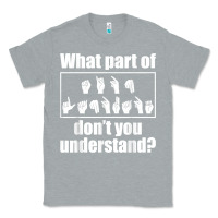 Heather Grey funny sign language gift men women hand symbol interpreter t shirt Classic Tee - linhVisuals