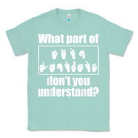 Seafoam funny sign language gift men women hand symbol interpreter t shirt Classic Tee - linhVisuals