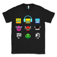 Black geometry dash insane Classic Tee - linhVisuals