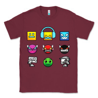 Burgundy geometry dash insane Classic Tee - linhVisuals