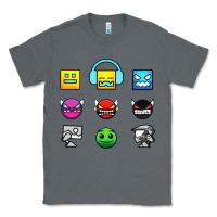 Charcoal Heather geometry dash insane Classic Tee - linhVisuals