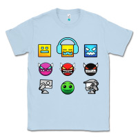 Dusty Blue geometry dash insane Classic Tee - linhVisuals