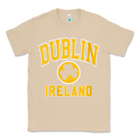 Mushroom womens dublin ireland varsity style shamrock green with amber print v Classic Tee - linhVisuals