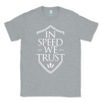 Heather Grey in speed we trust Classic Tee - linhVisuals