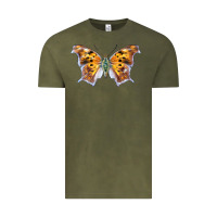 Vintage Olive Question Mark Butterfly Vintage Tee - LillyAllenDesigns