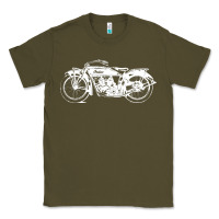 Army Green indian scout motorcycle Classic Tee - linhVisuals
