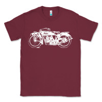 Burgundy indian scout motorcycle Classic Tee - linhVisuals