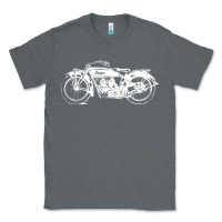 Charcoal Heather indian scout motorcycle Classic Tee - linhVisuals