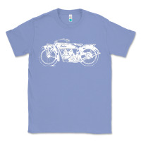 Colony Blue indian scout motorcycle Classic Tee - linhVisuals