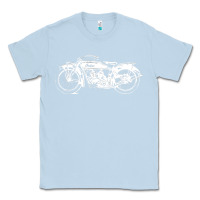Dusty Blue indian scout motorcycle Classic Tee - linhVisuals