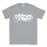 Heather Grey indian scout motorcycle Classic Tee - linhVisuals