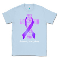 Dusty Blue pancreatic cancer t shirtfaith hope love pancreatic cancer warrior t s Classic Tee - linhVisuals