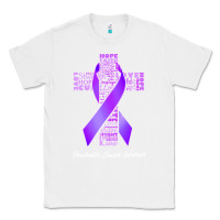 White pancreatic cancer t shirtfaith hope love pancreatic cancer warrior t s Classic Tee - linhVisuals