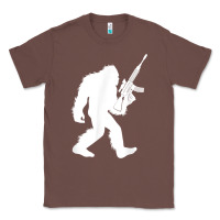 Chestnut bigfoot with rifle sasquatch 2nd amendment gun t shirt Classic Tee - linhVisuals