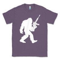 Lavender bigfoot with rifle sasquatch 2nd amendment gun t shirt Classic Tee - linhVisuals