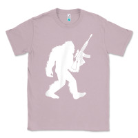 Lilac bigfoot with rifle sasquatch 2nd amendment gun t shirt Classic Tee - linhVisuals