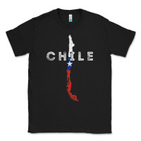 Black chilean map and flag   distressed chile souvenir t shirt Classic Tee - linhVisuals