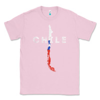 Bubblegum Pink chilean map and flag   distressed chile souvenir t shirt Classic Tee - linhVisuals