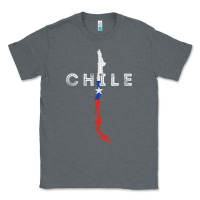 Charcoal Heather chilean map and flag   distressed chile souvenir t shirt Classic Tee - linhVisuals