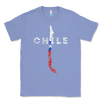 Colony Blue chilean map and flag   distressed chile souvenir t shirt Classic Tee - linhVisuals