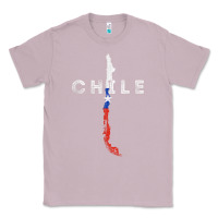 Lilac chilean map and flag   distressed chile souvenir t shirt Classic Tee - linhVisuals