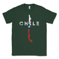 Sports Green chilean map and flag   distressed chile souvenir t shirt Classic Tee - linhVisuals