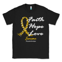 Black sarcoma awareness t  shirt sarcoma awareness faith hope love   in this Classic Tee - linhVisuals