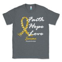 Charcoal Heather sarcoma awareness t  shirt sarcoma awareness faith hope love   in this Classic Tee - linhVisuals