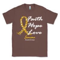 Chestnut sarcoma awareness t  shirt sarcoma awareness faith hope love   in this Classic Tee - linhVisuals