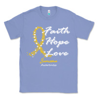 Colony Blue sarcoma awareness t  shirt sarcoma awareness faith hope love   in this Classic Tee - linhVisuals