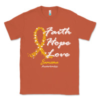 Copper sarcoma awareness t  shirt sarcoma awareness faith hope love   in this Classic Tee - linhVisuals