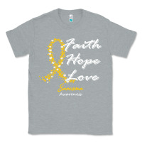 Heather Grey sarcoma awareness t  shirt sarcoma awareness faith hope love   in this Classic Tee - linhVisuals