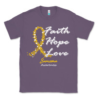 Lavender sarcoma awareness t  shirt sarcoma awareness faith hope love   in this Classic Tee - linhVisuals