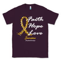Plum sarcoma awareness t  shirt sarcoma awareness faith hope love   in this Classic Tee - linhVisuals